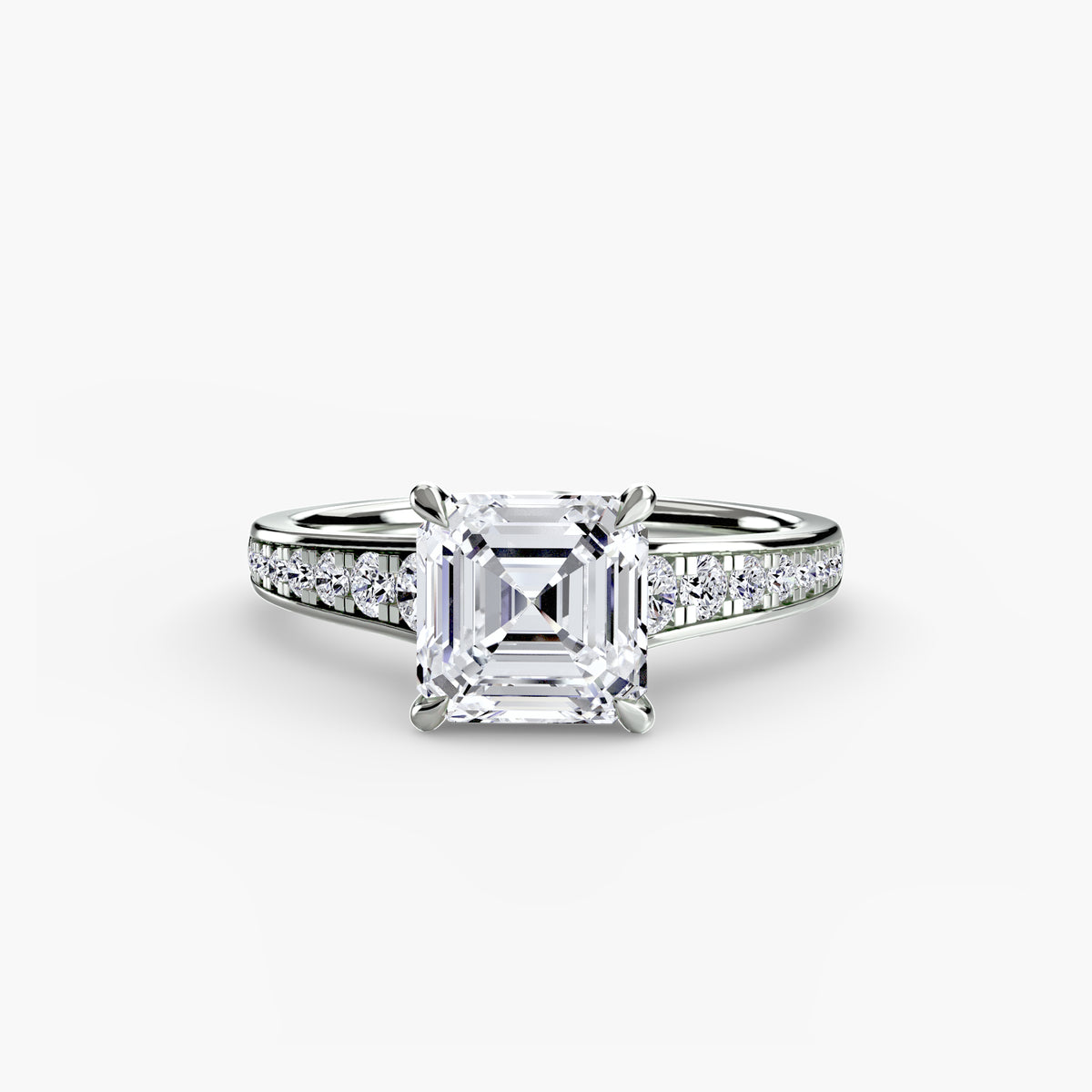 The Colette Solitaire with Pavé Setting