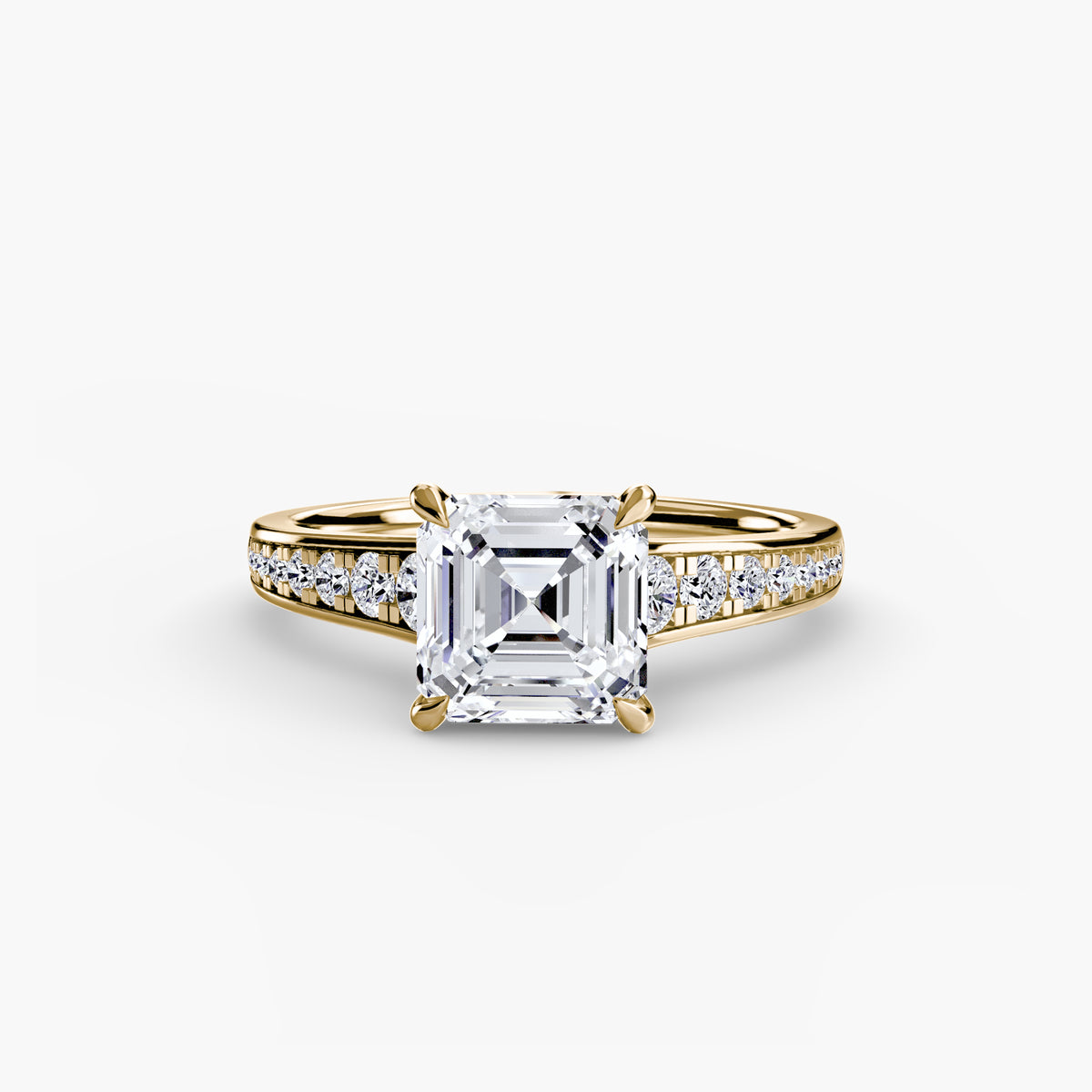 The Colette Solitaire with Pavé Setting