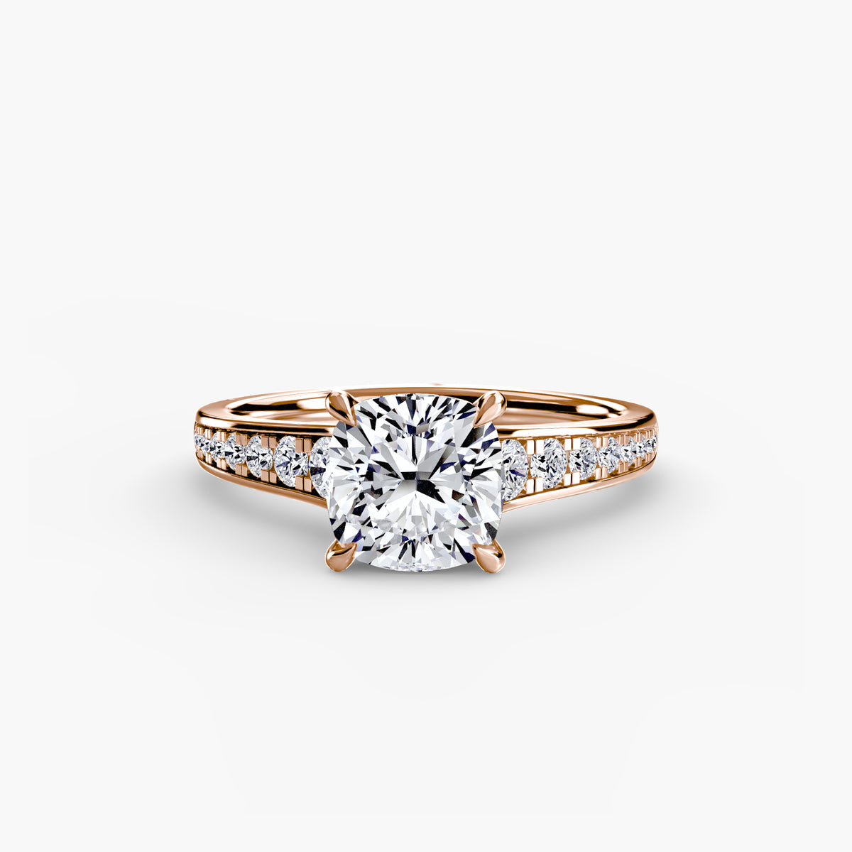 The Colette Solitaire with Pavé Setting