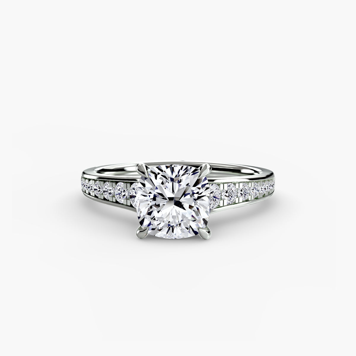 The Colette Solitaire with Pavé Setting