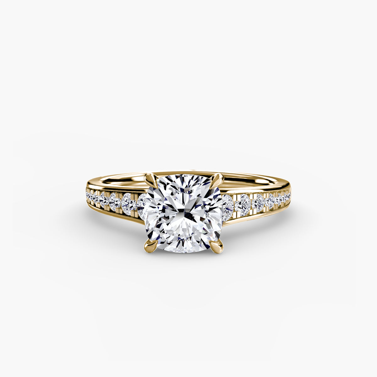 The Colette Solitaire with Pavé Setting