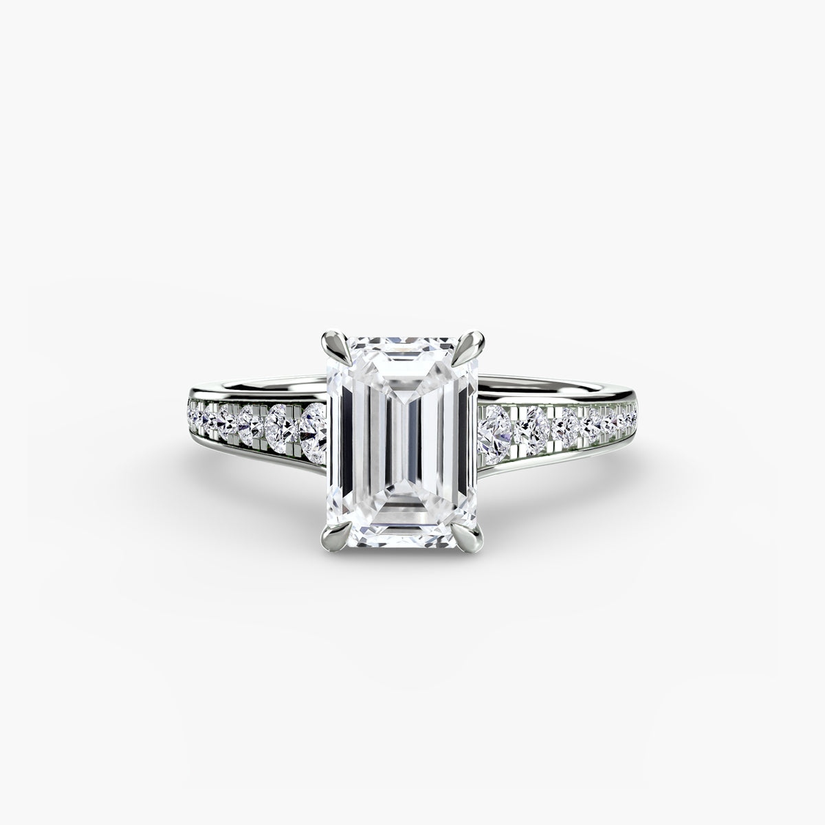 The Colette Solitaire with Pavé Setting