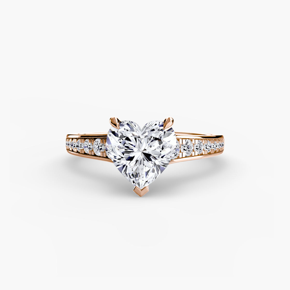 The Colette Solitaire with Pavé Setting