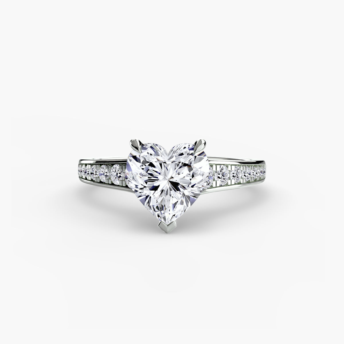 The Colette Solitaire with Pavé Setting
