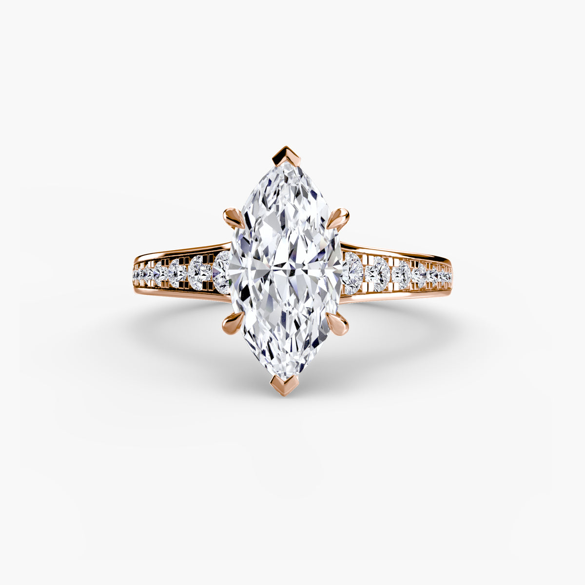 The Colette Solitaire with Pavé Setting