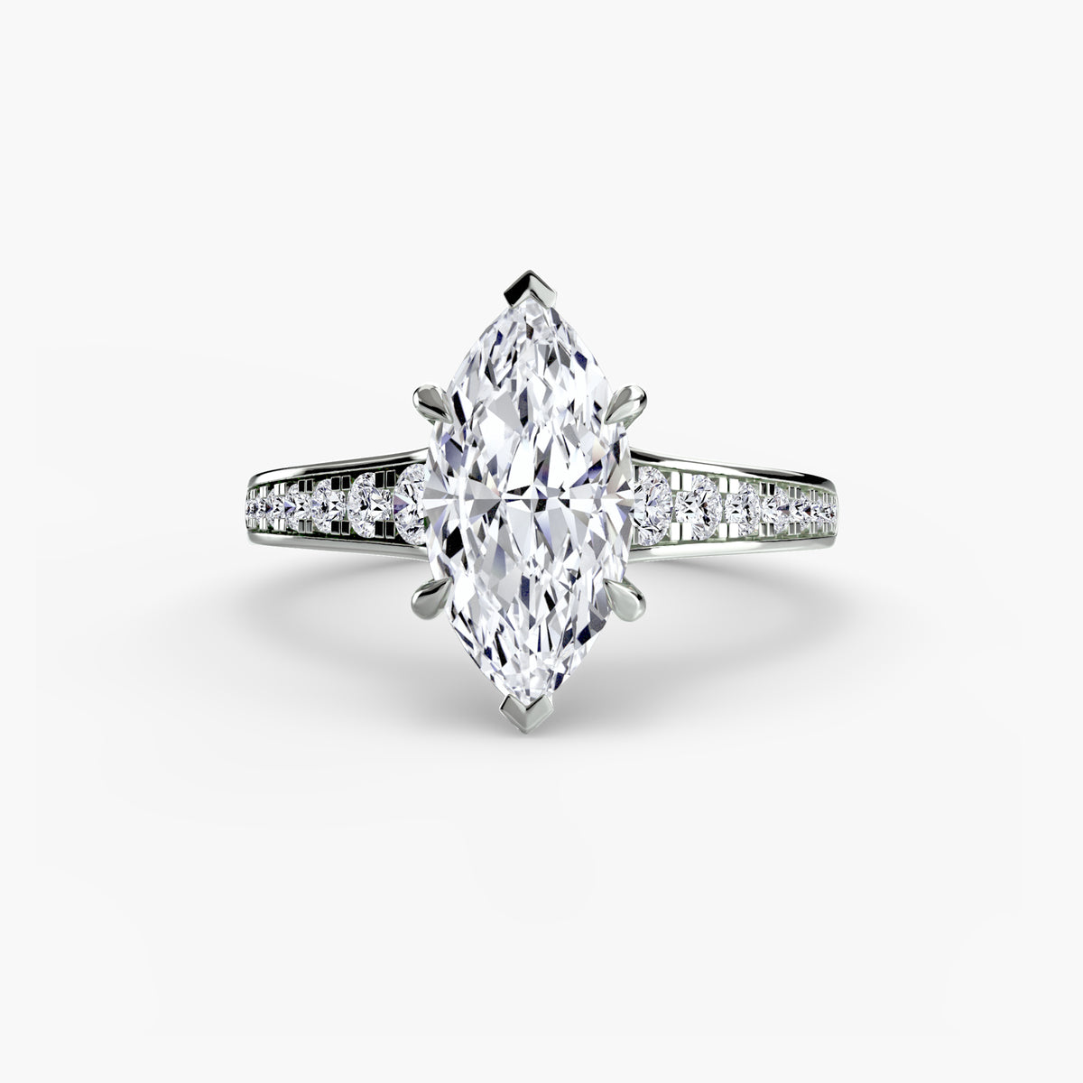 The Colette Solitaire with Pavé Setting