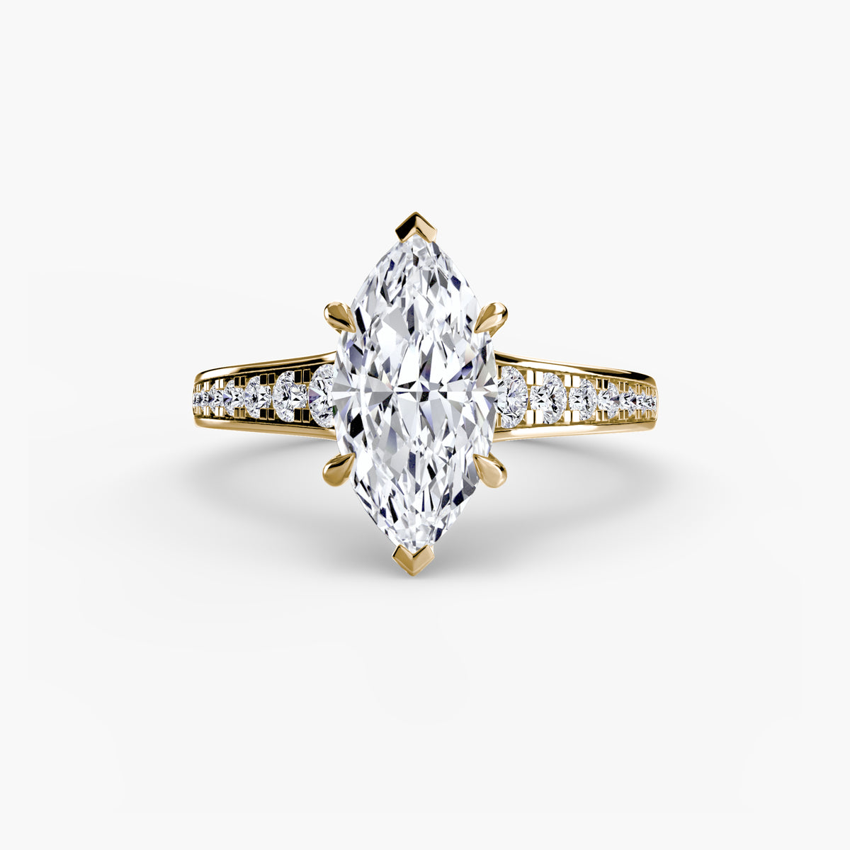 The Colette Solitaire with Pavé Setting