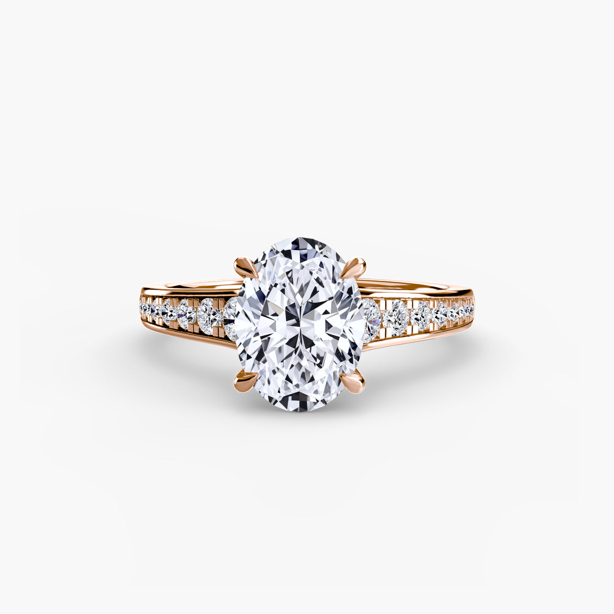 The Colette Solitaire with Pavé Setting