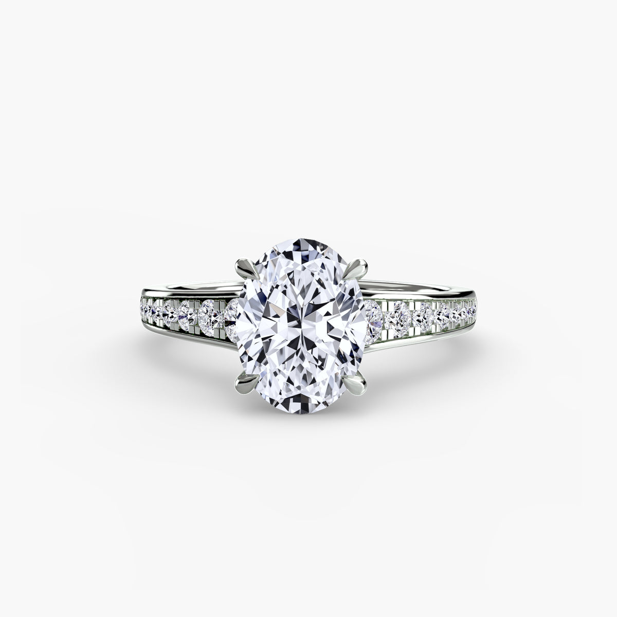The Colette Solitaire with Pavé Setting