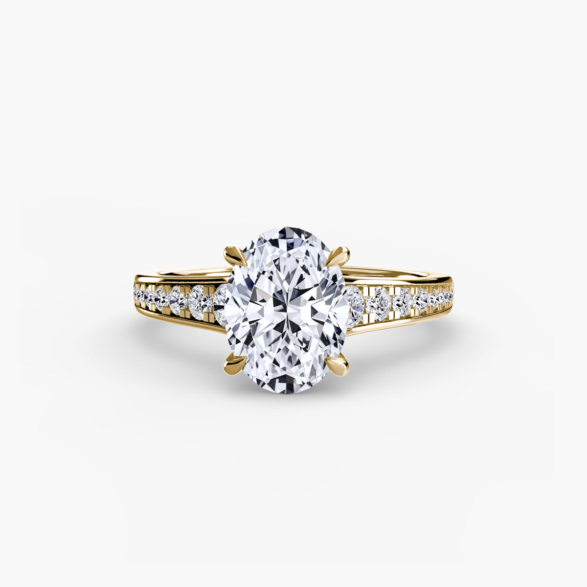 The Colette Solitaire with Pavé Setting