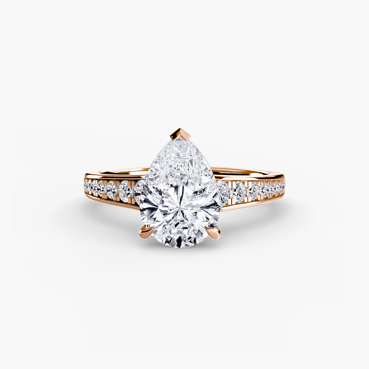 The Colette Solitaire with Pavé Setting