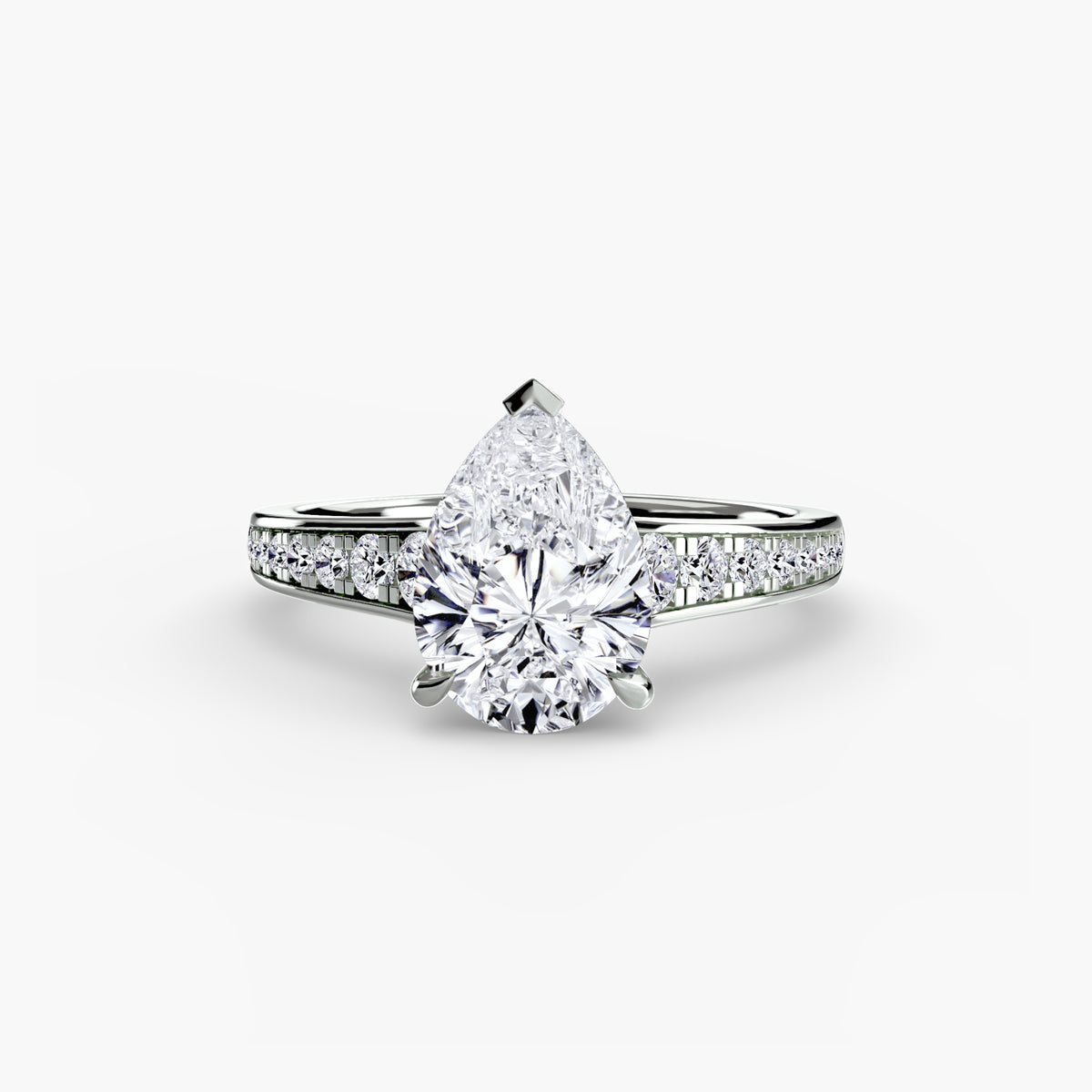 The Colette Solitaire with Pavé Setting