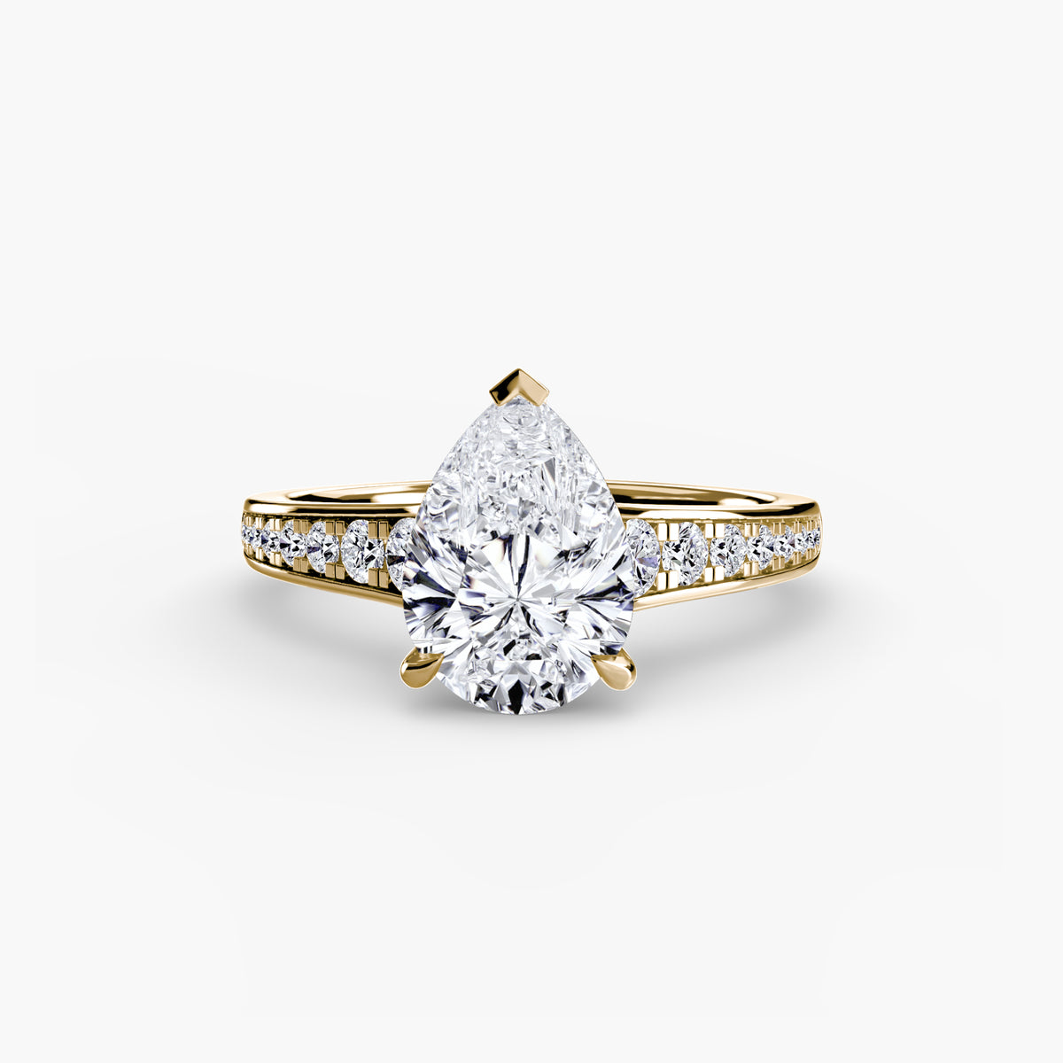 The Colette Solitaire with Pavé Setting