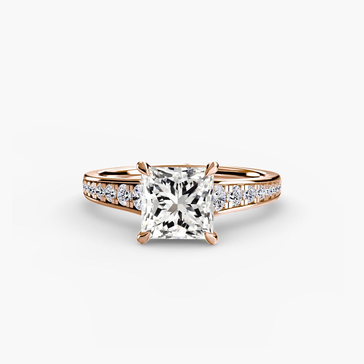 The Colette Solitaire with Pavé Setting