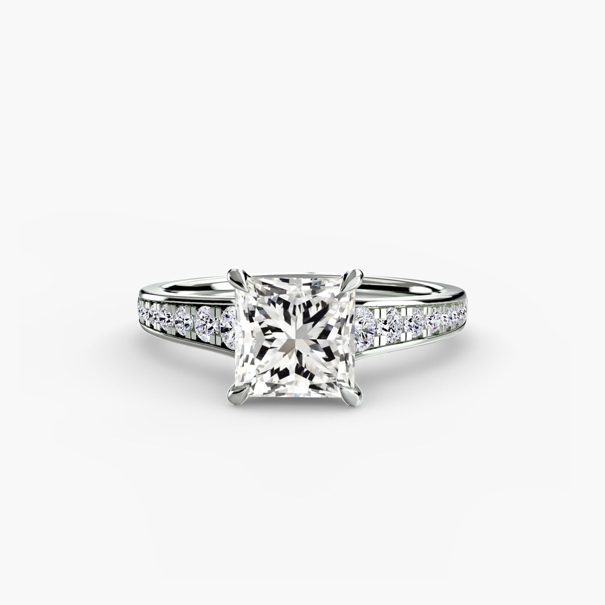 The Colette Solitaire with Pavé Setting
