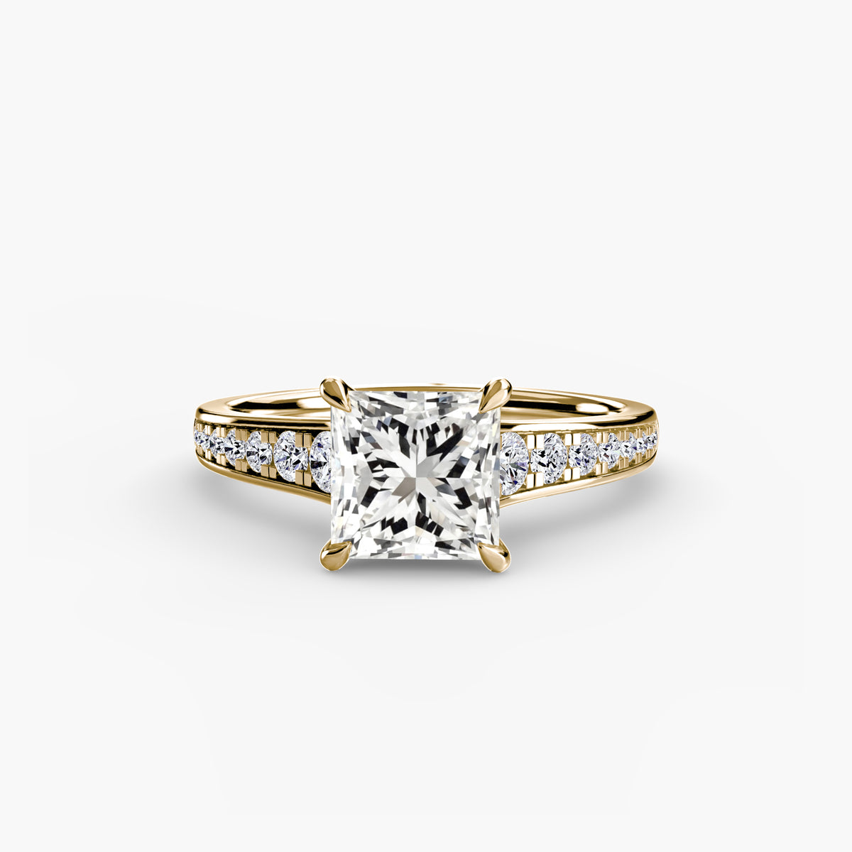 The Colette Solitaire with Pavé Setting