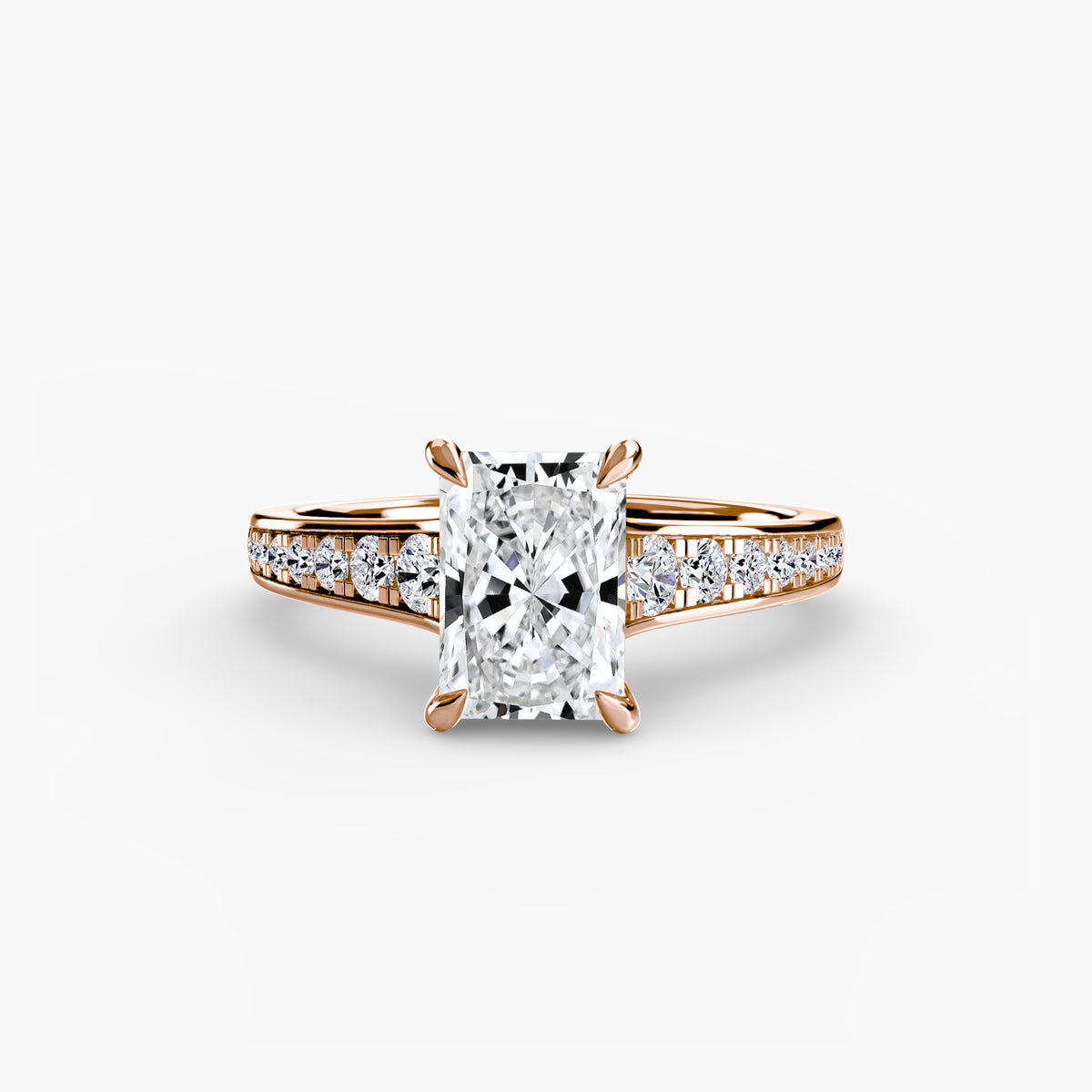 The Colette Solitaire with Pavé Setting