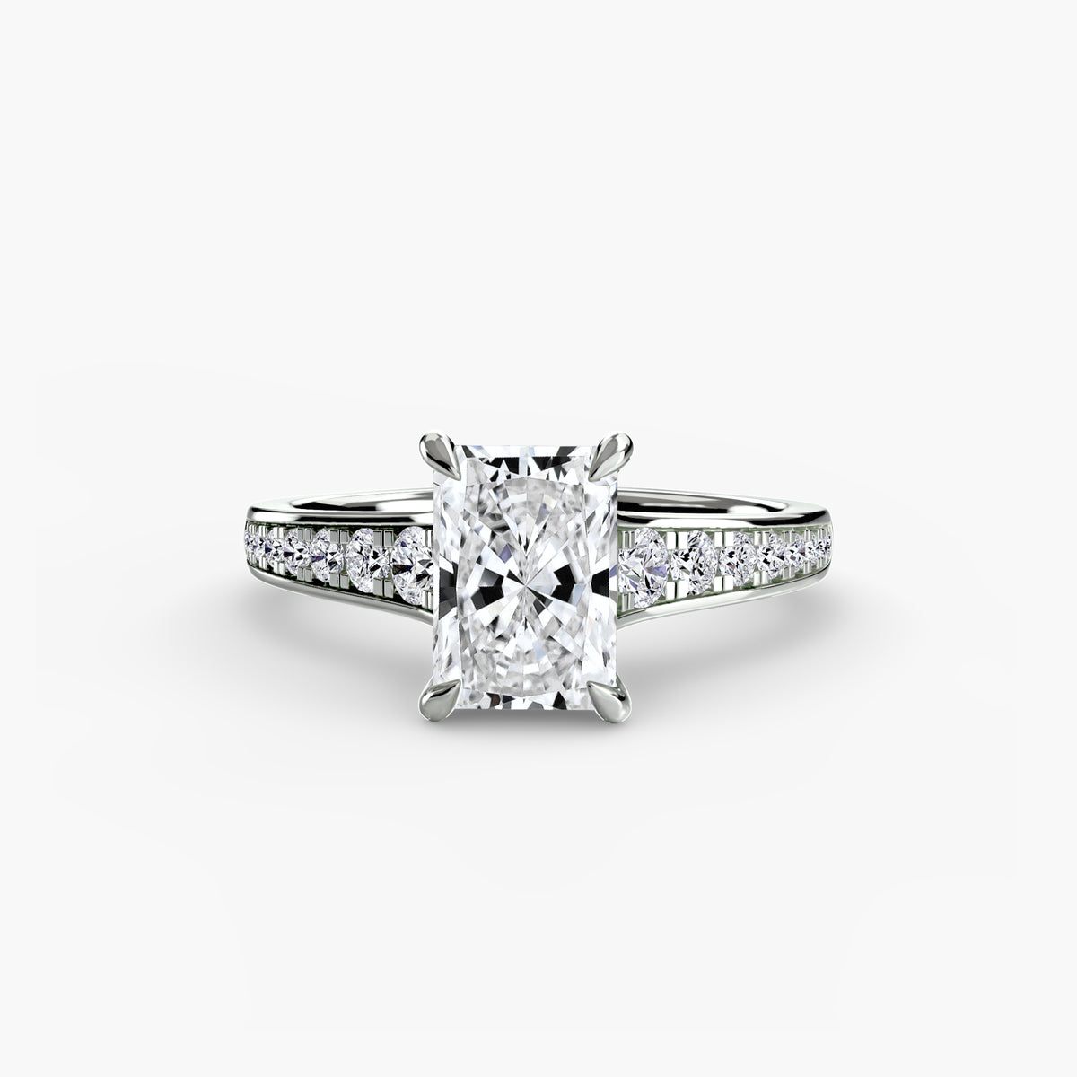 The Colette Solitaire with Pavé Setting