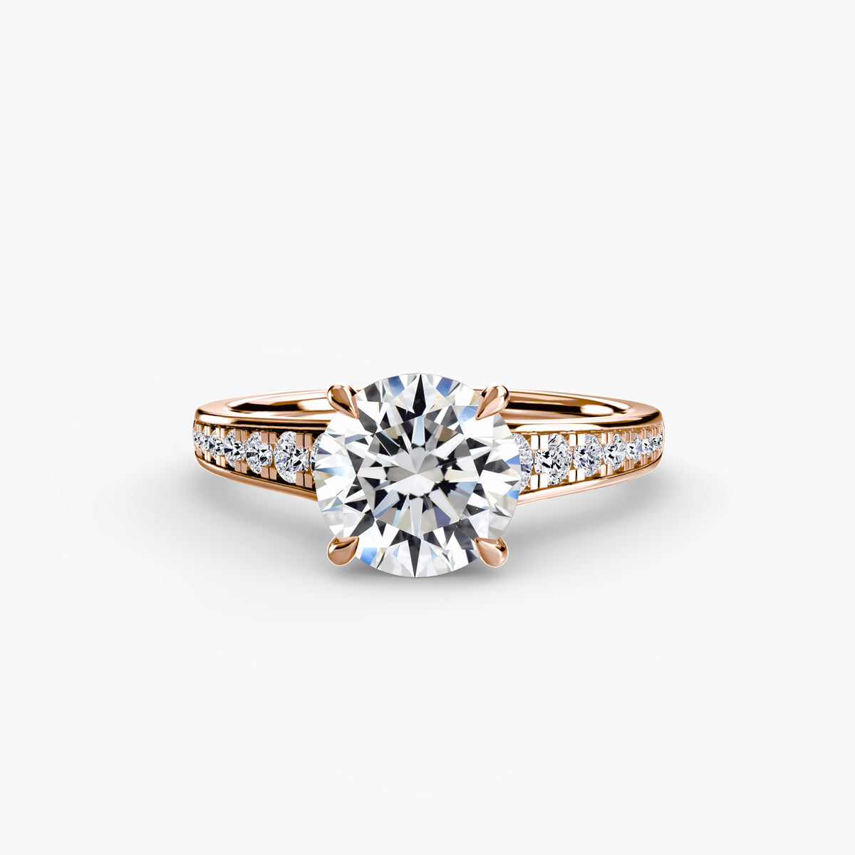 The Colette Solitaire with Pavé Setting