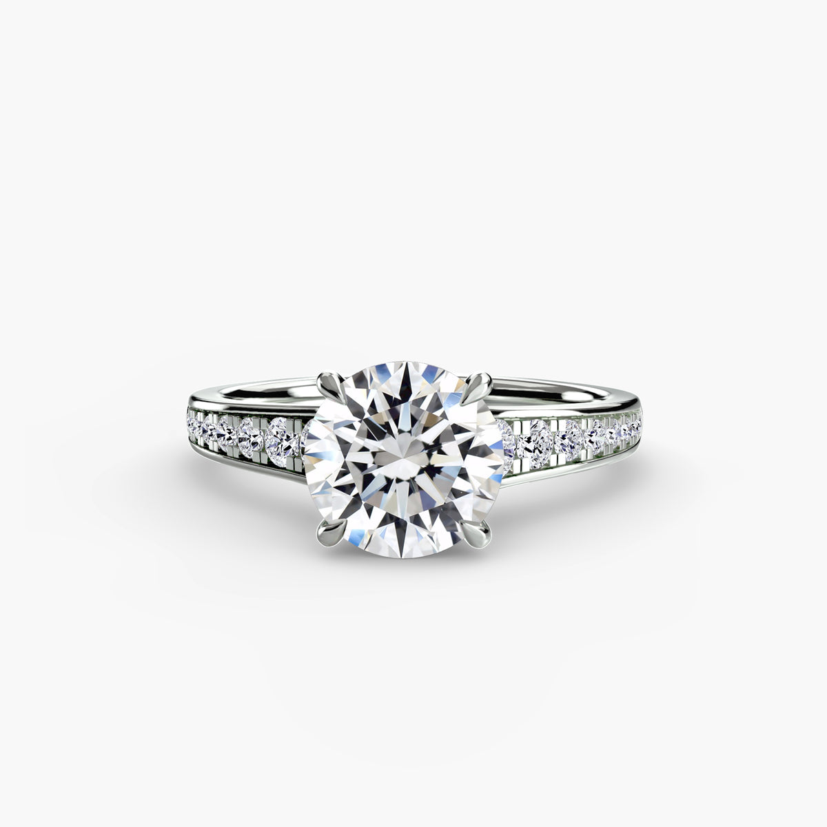 The Colette Solitaire with Pavé Setting