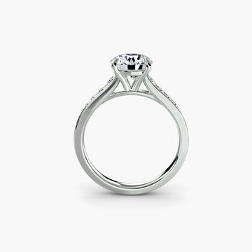 The Colette Solitaire with Pavé Setting