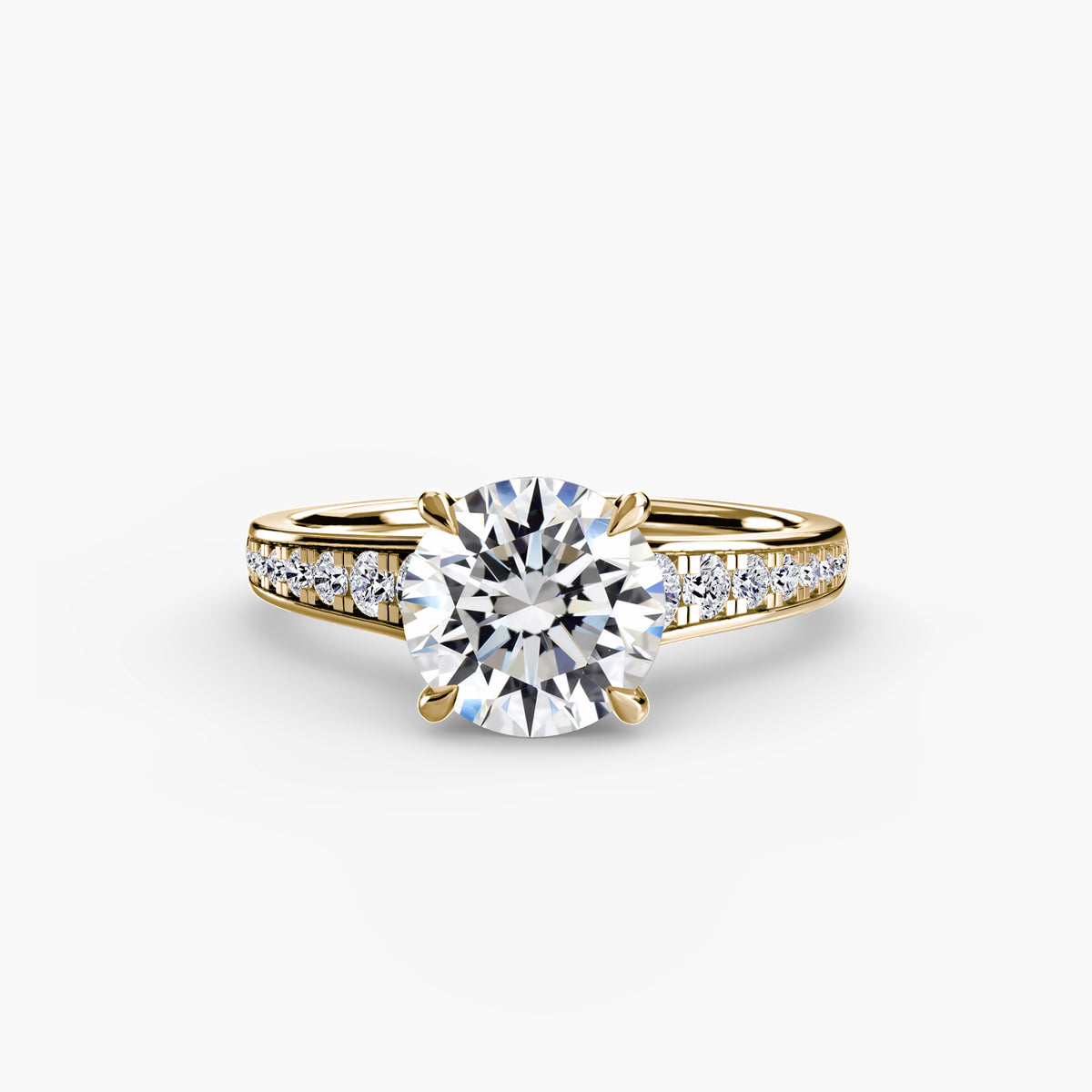 The Colette Solitaire with Pavé Setting