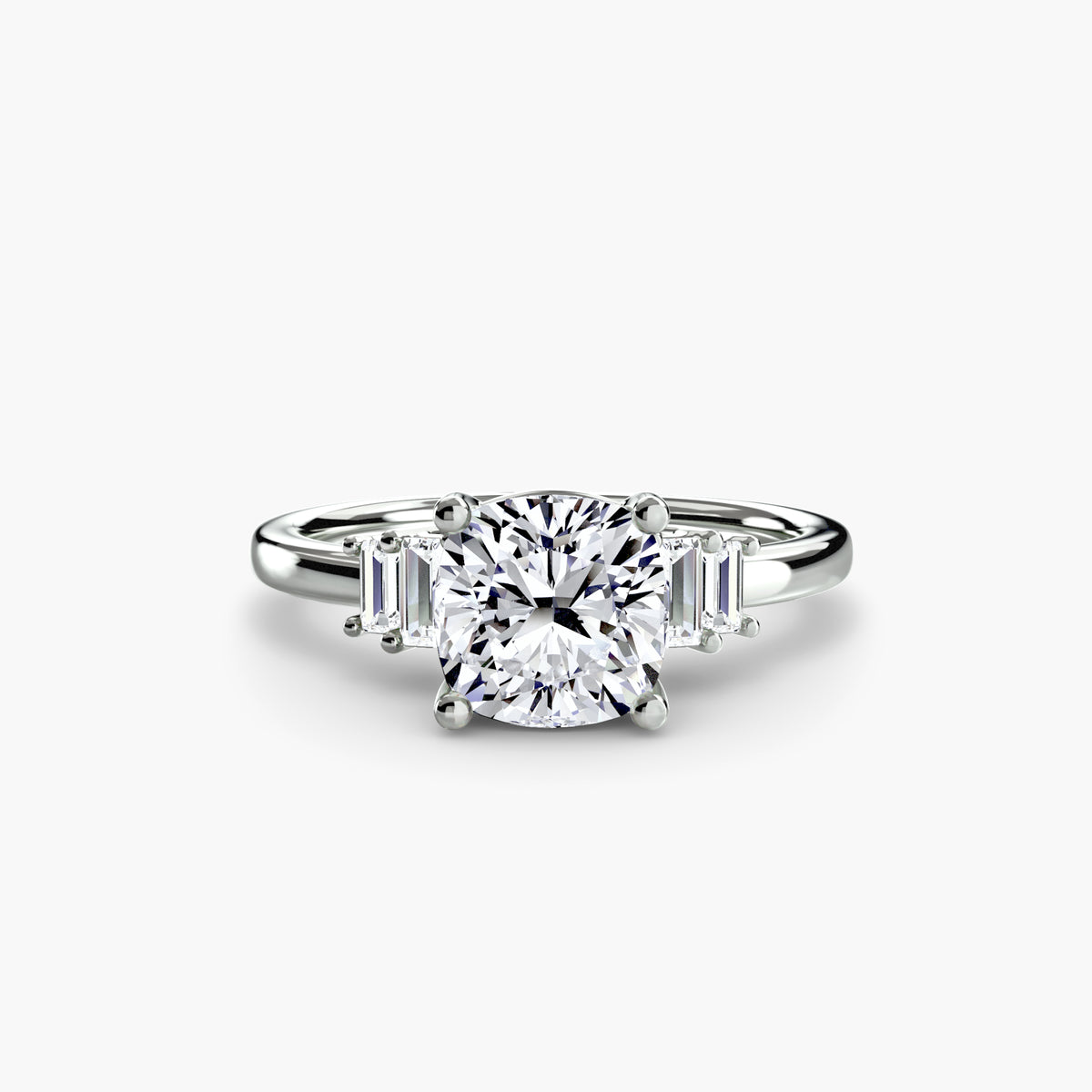 Baguette Accent Solitaire Setting