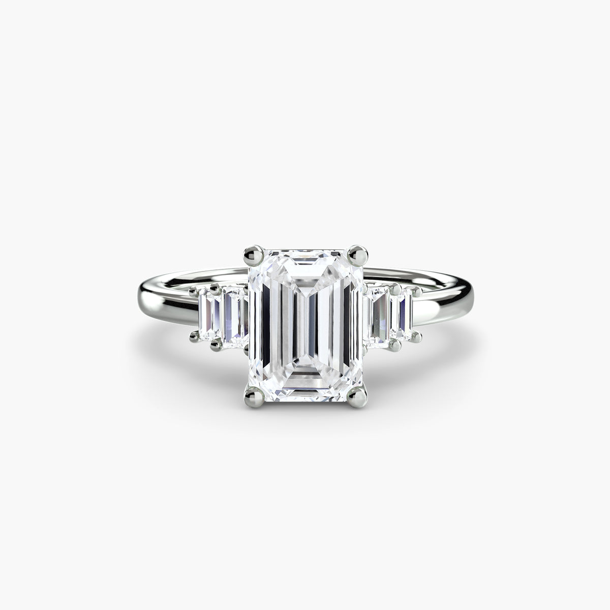 Baguette Accent Solitaire Setting