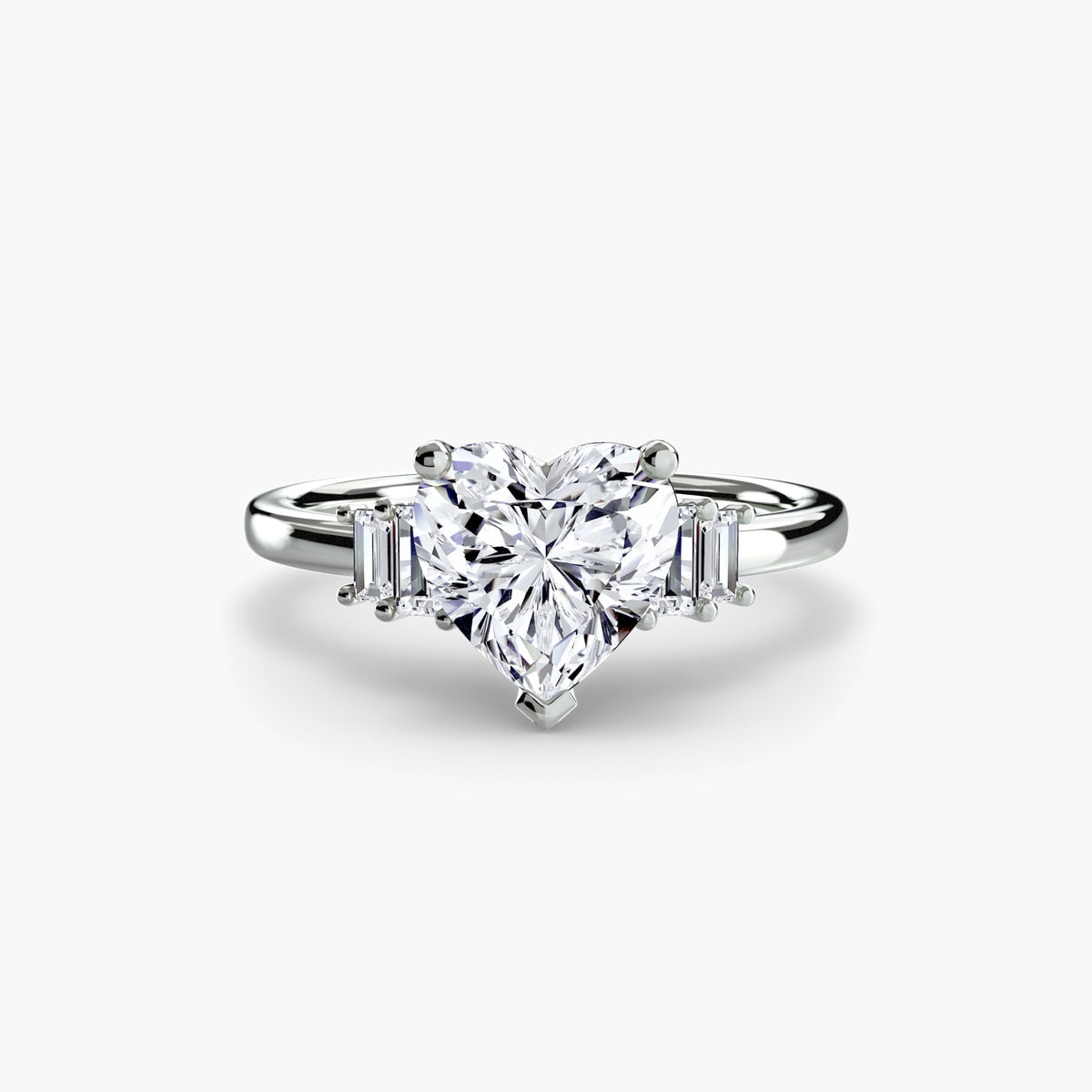Baguette Accent Solitaire Setting