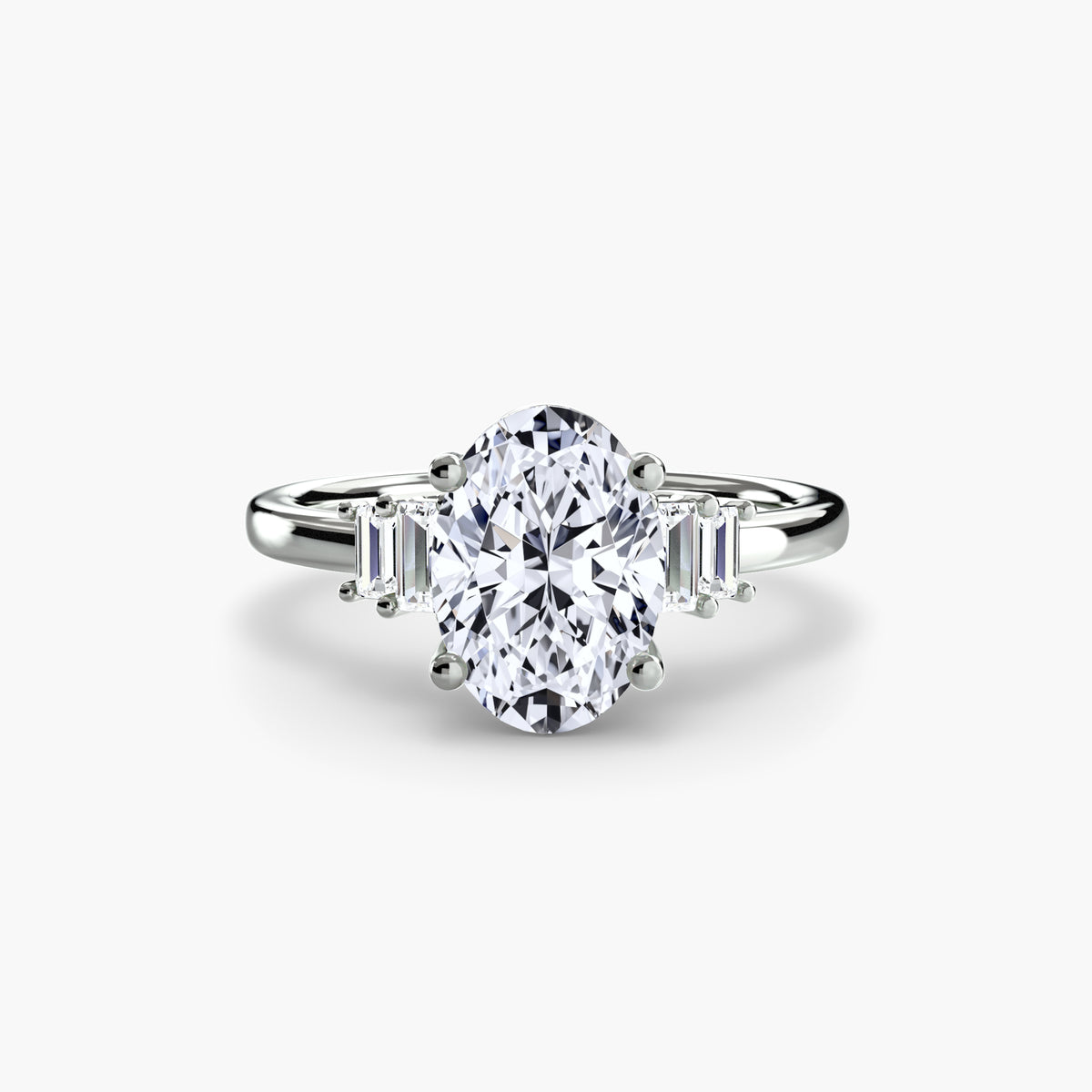 Baguette Accent Solitaire Setting