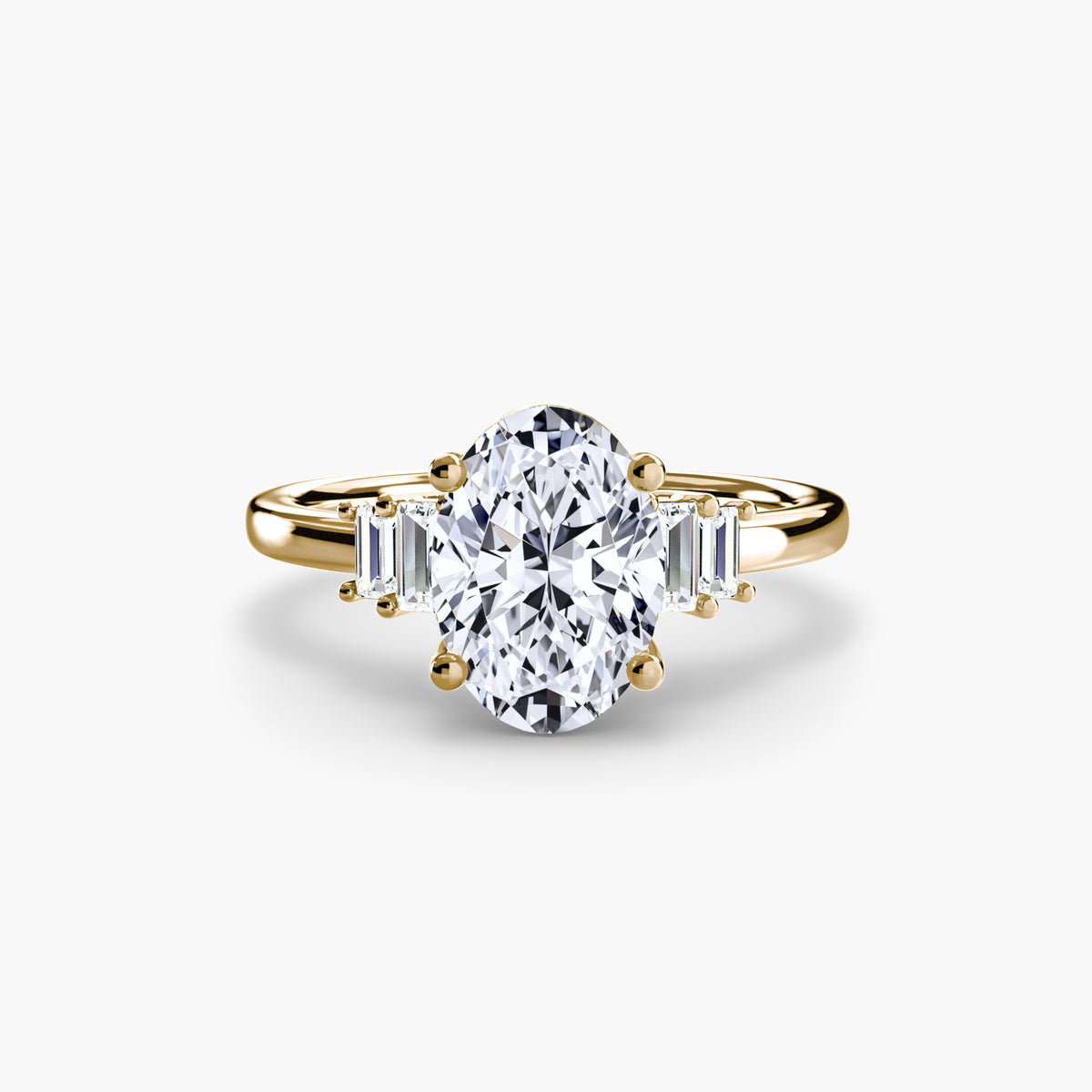 Baguette Accent Solitaire Setting