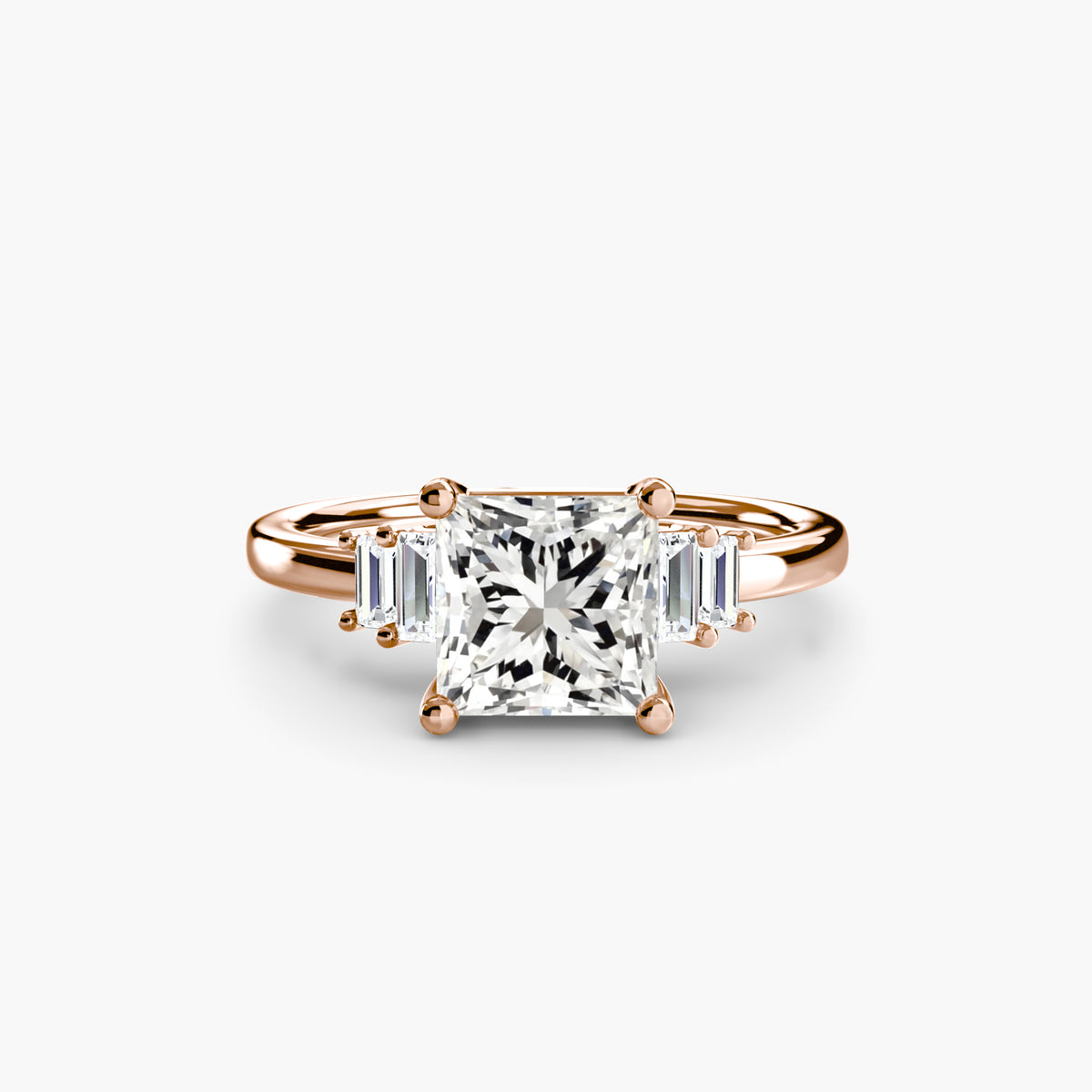 Baguette Accent Solitaire Setting