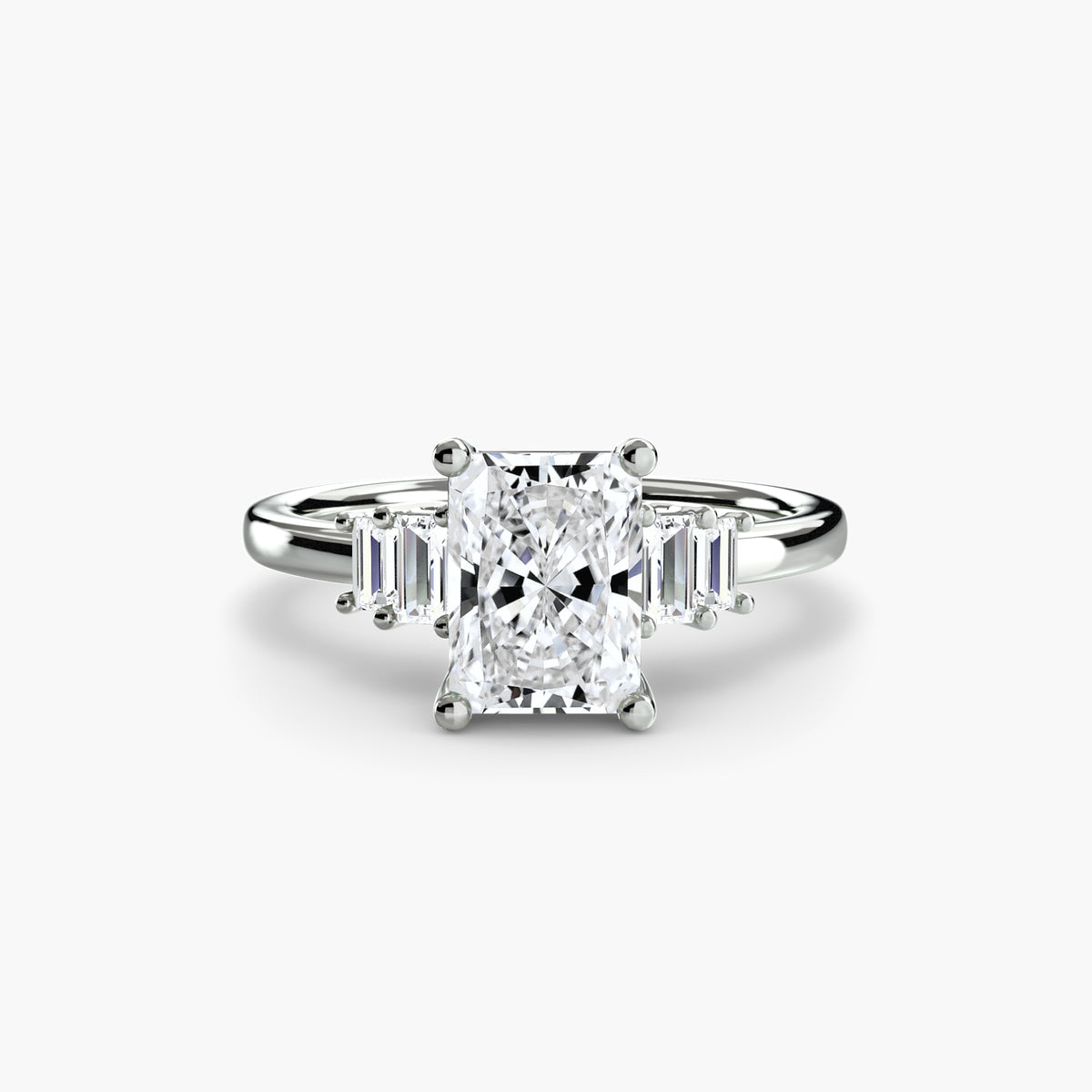 Baguette Accent Solitaire Setting