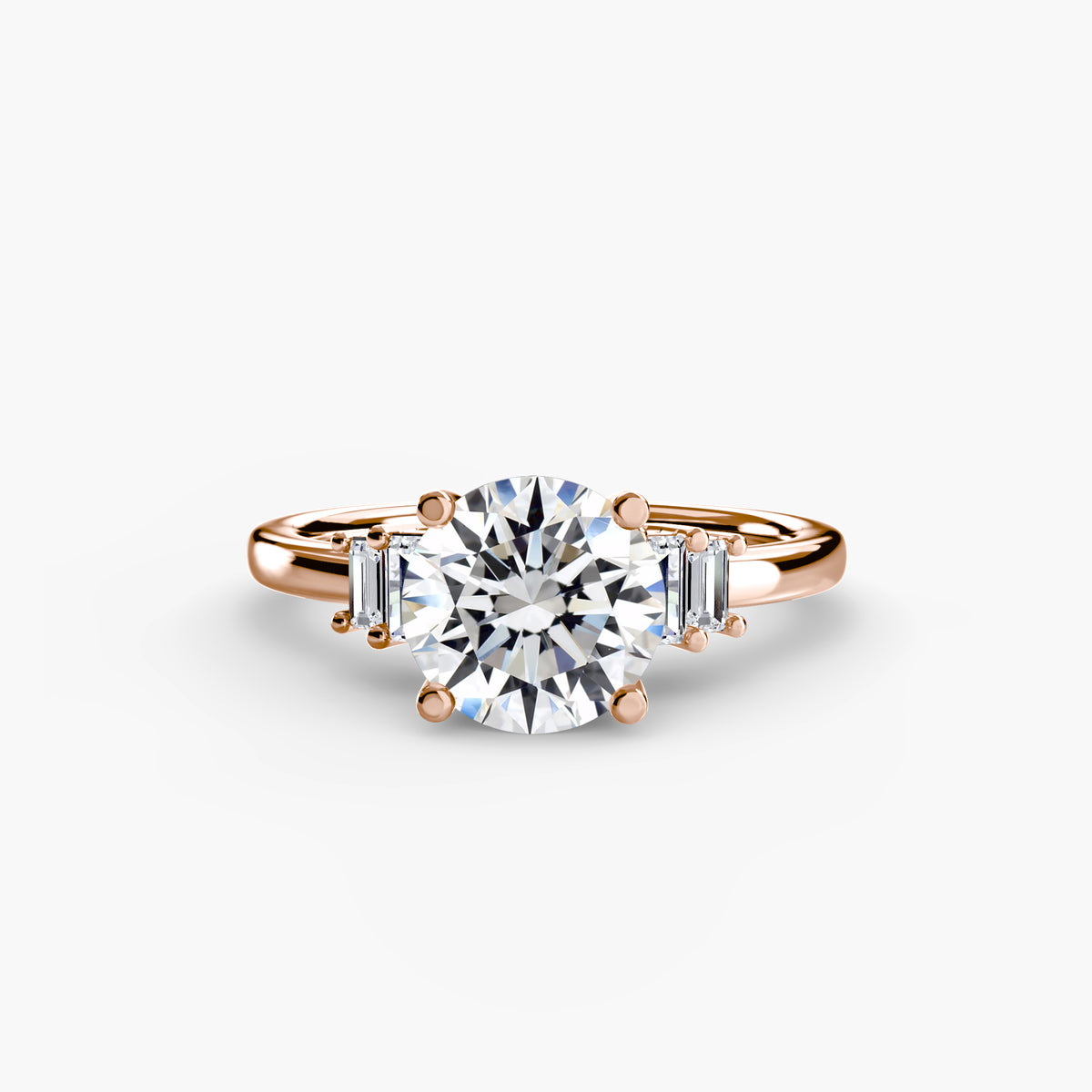 Baguette Accent Solitaire Setting