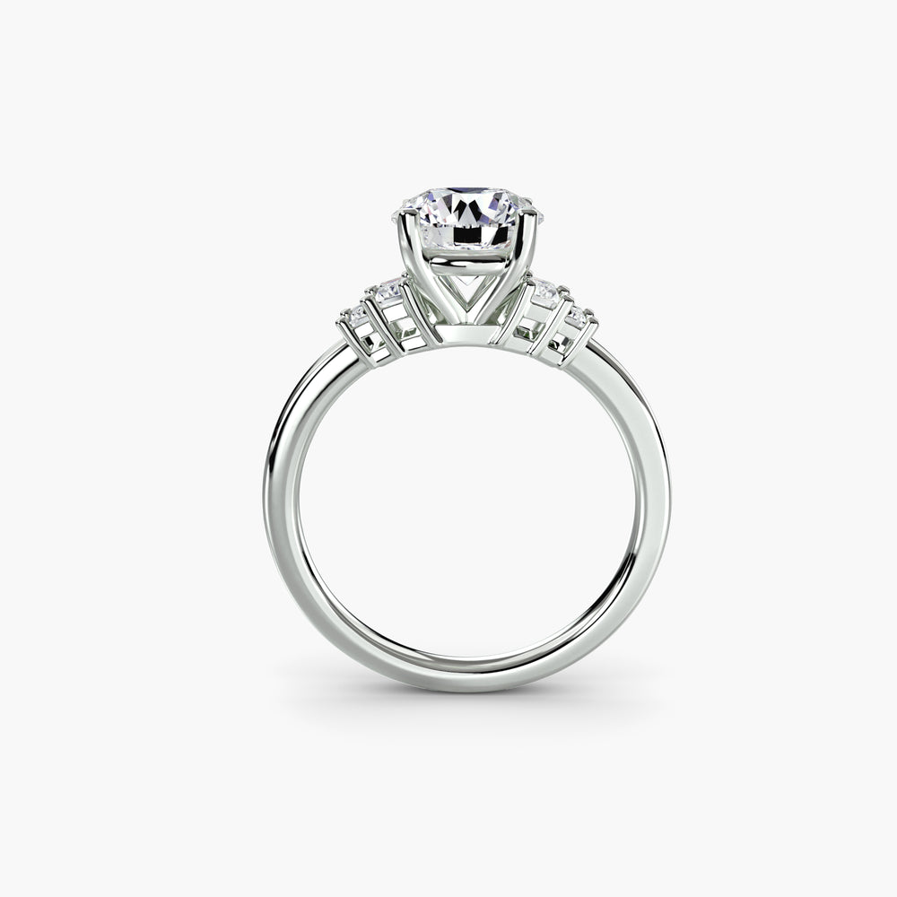 Baguette Accent Solitaire Setting, setting