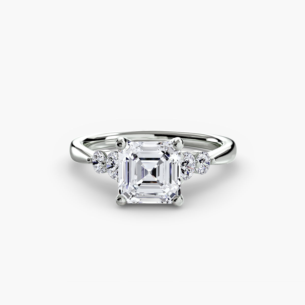 The Sylvie Solitaire with Shoulder Accents Setting