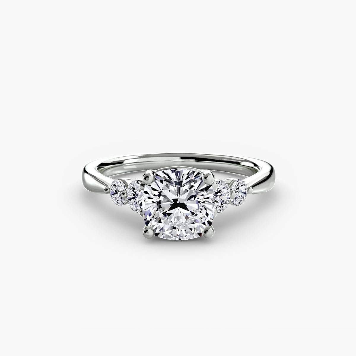 The Sylvie Solitaire with Shoulder Accents Setting