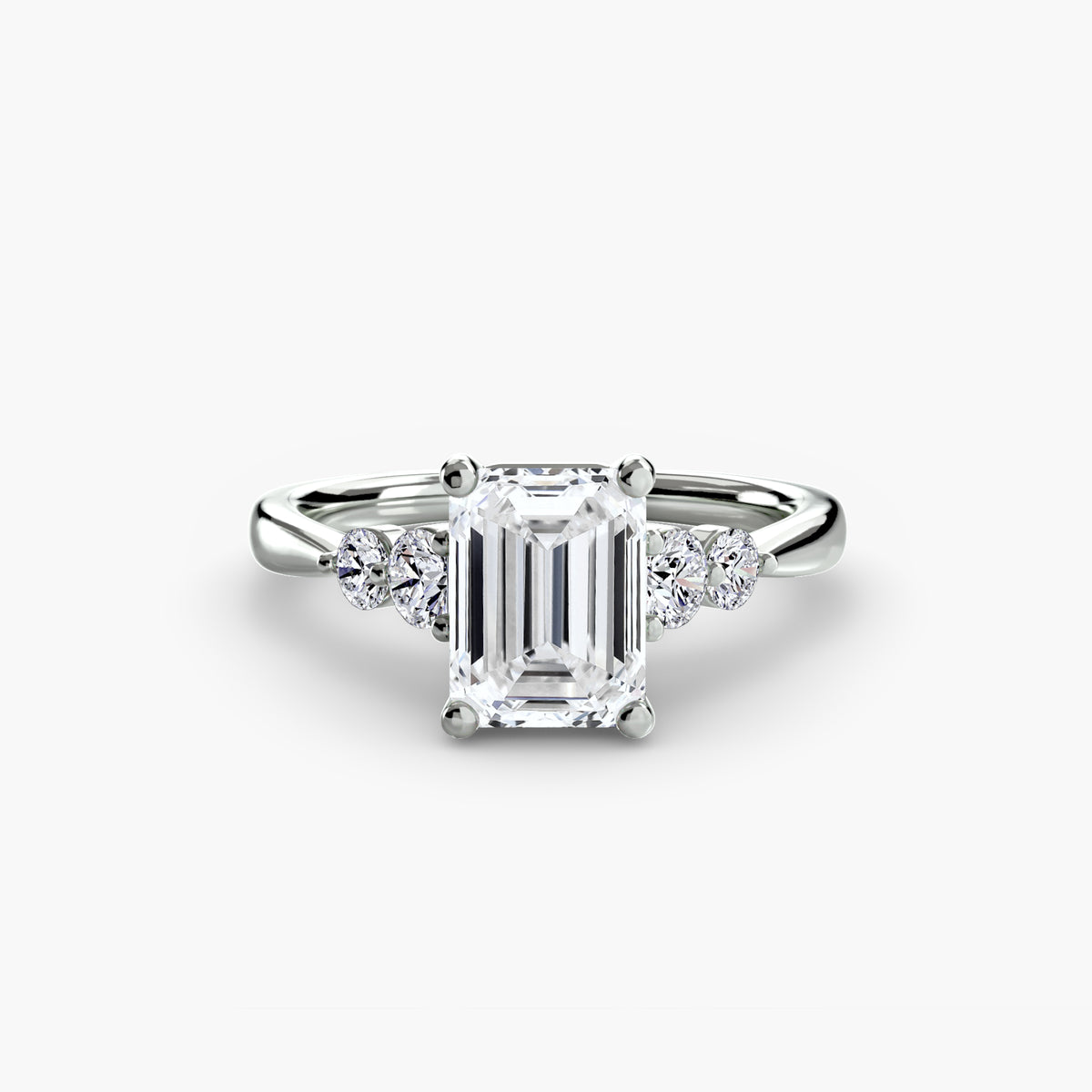 The Sylvie Solitaire with Shoulder Accents Setting