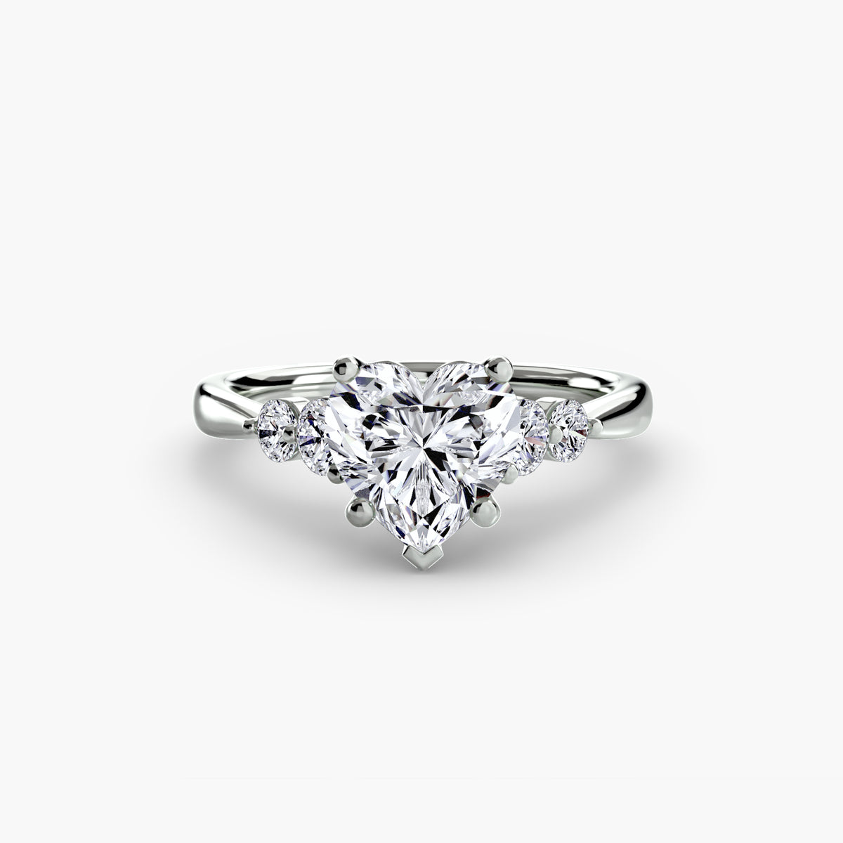 The Sylvie Solitaire with Shoulder Accents Setting