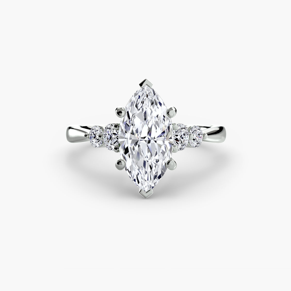 The Sylvie Solitaire with Shoulder Accents Setting