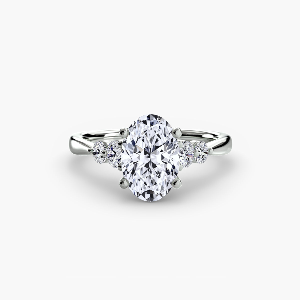 The Sylvie Solitaire with Shoulder Accents Setting