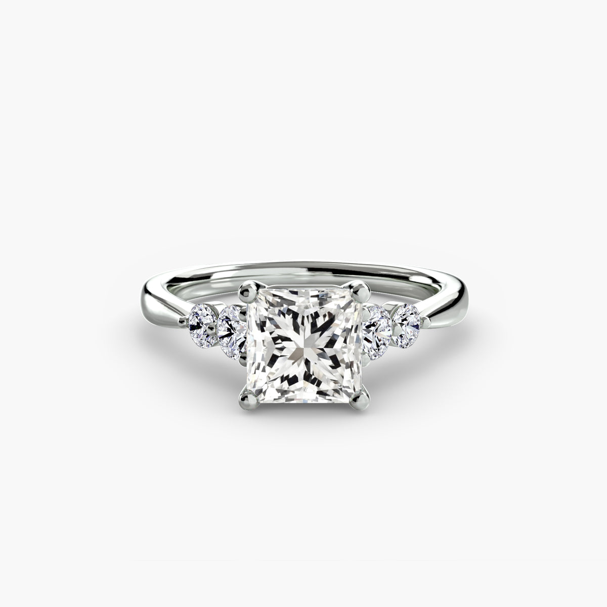 The Sylvie Solitaire with Shoulder Accents Setting