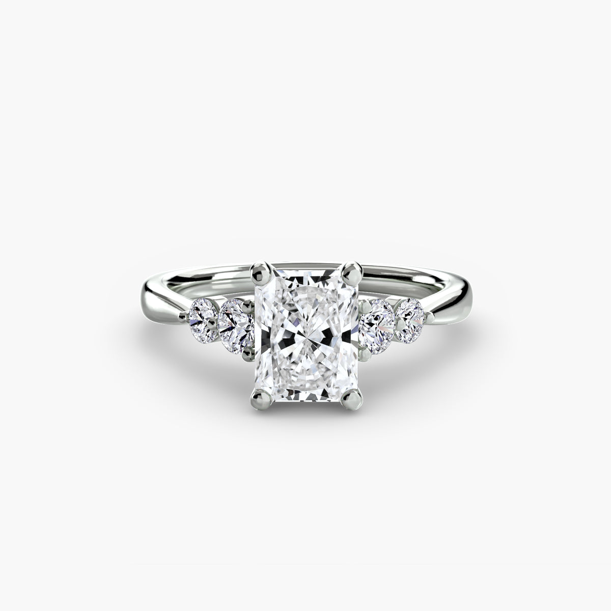 The Sylvie Solitaire with Shoulder Accents Setting