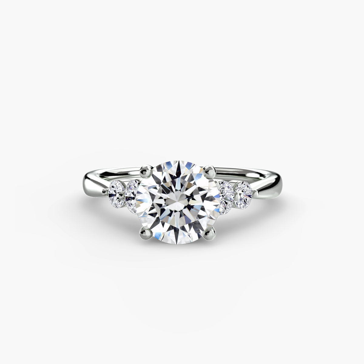 The Sylvie Solitaire with Shoulder Accents Setting