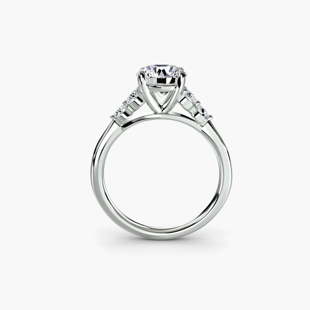 The Sylvie Solitaire with Shoulder Accents Setting