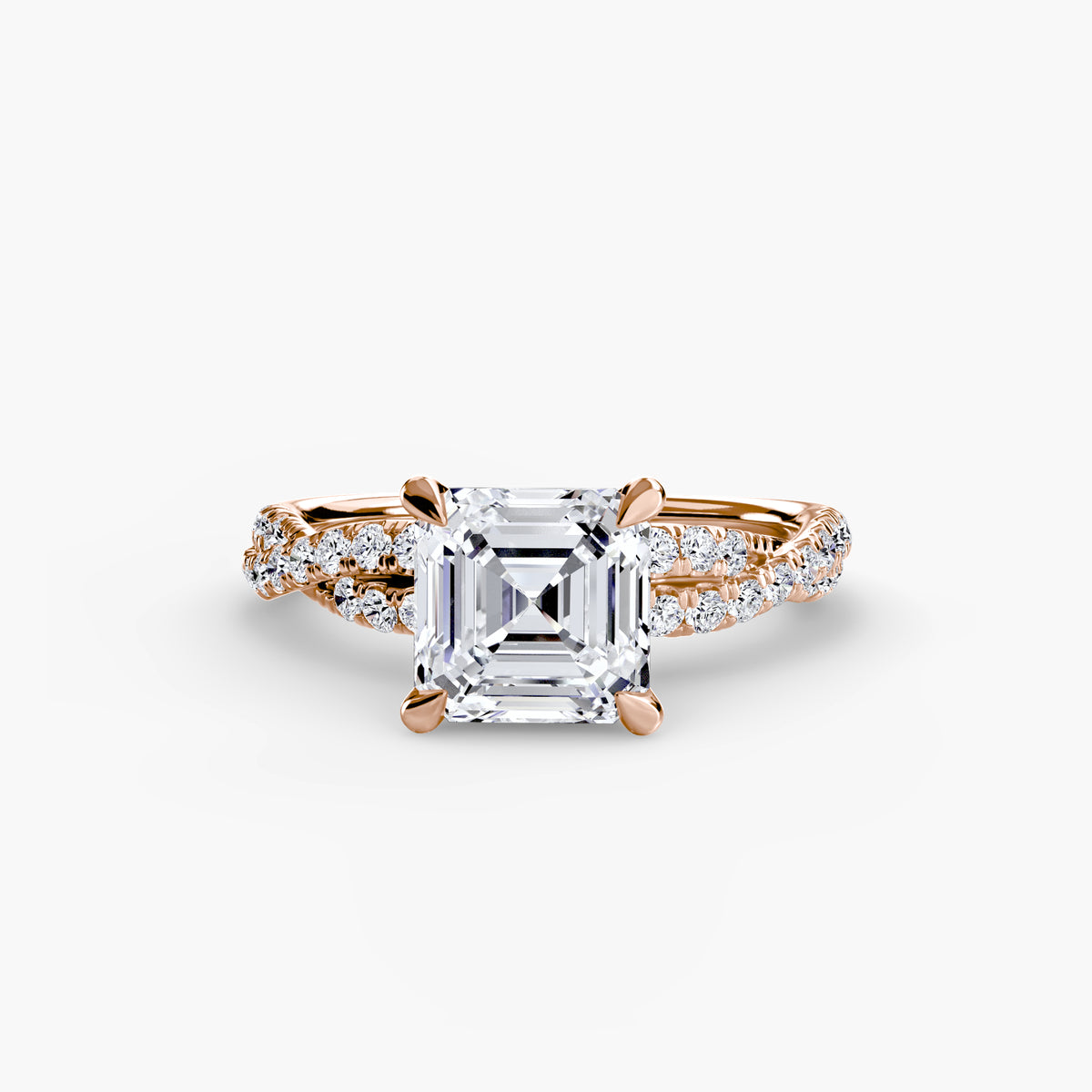 The Twisted Pavé Solitaire Setting