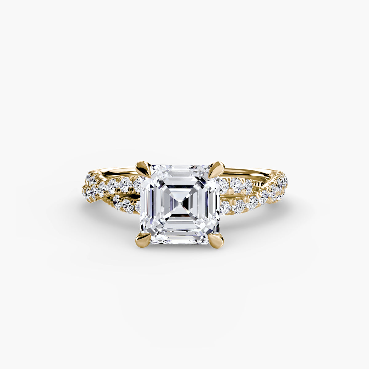 The Twisted Pavé Solitaire Setting