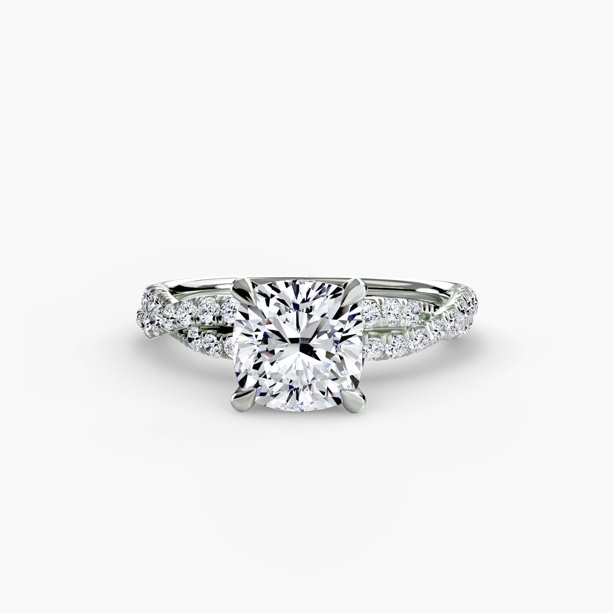 The Twisted Pavé Solitaire Setting