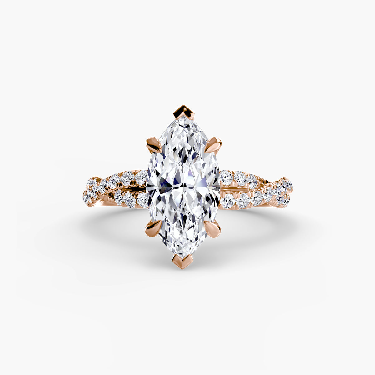 The Twisted Pavé Solitaire Setting