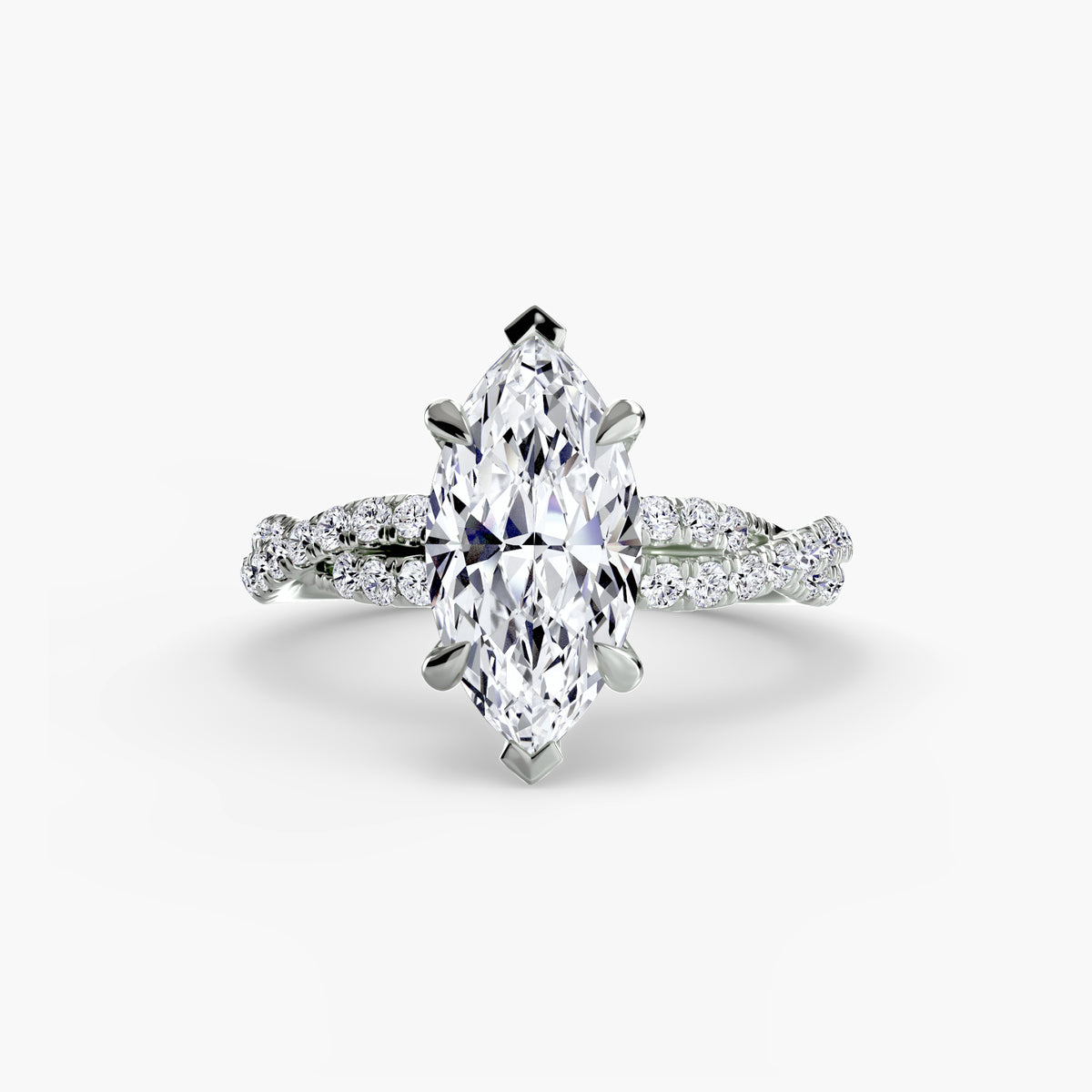 The Twisted Pavé Solitaire Setting